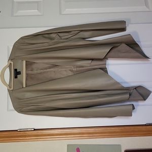 Faux leather waterfall front jacket 2X